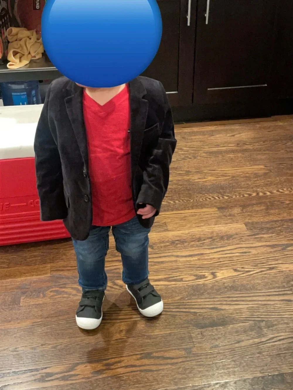 H&M Toddler Black Velvet Blazer - Classic Two-Button Jacket size 2-3Y